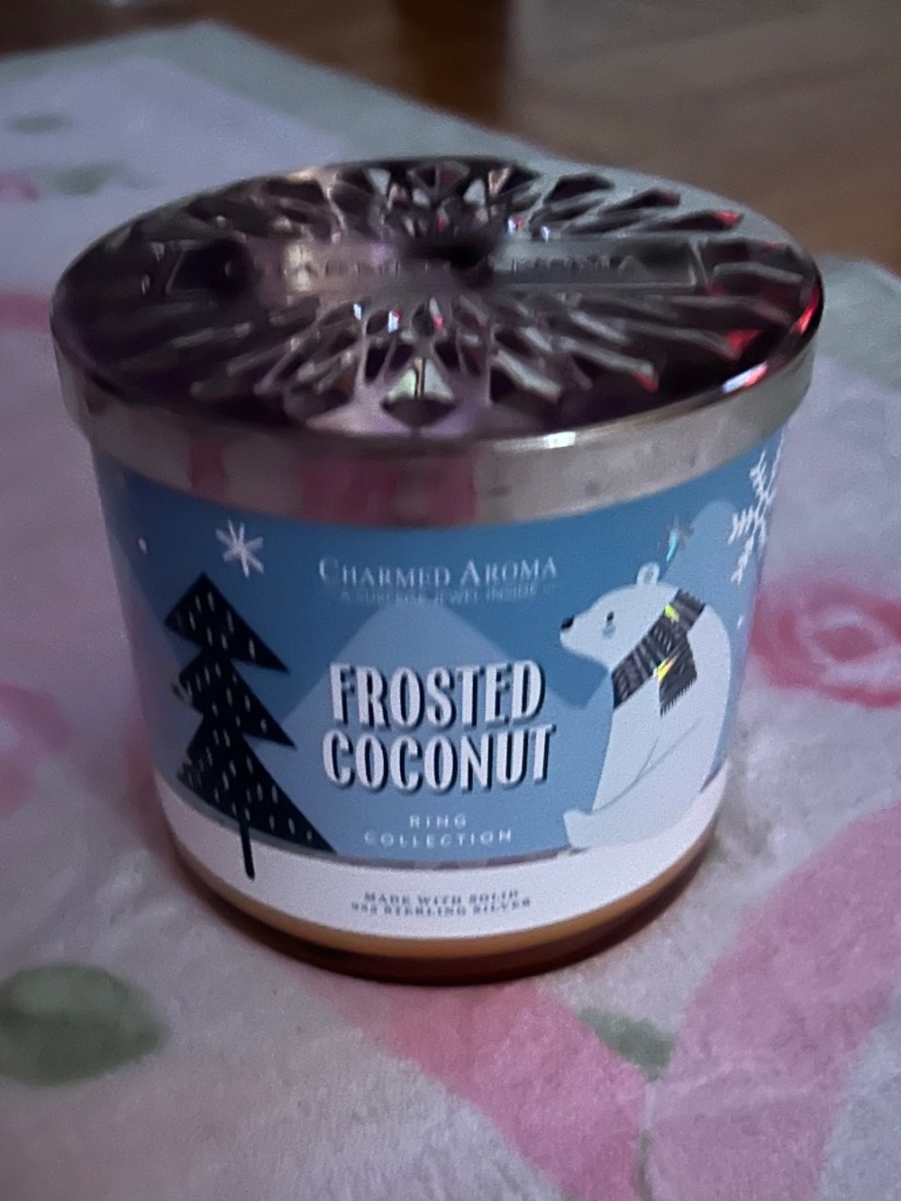 Charmed Aroma Frosted Coconut Ring Collection Candle